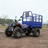 Quad agricole 4x4 250cc à refroidissement liquide avec benne basculante hydraulique et pneus résistants au boue pour terrains accidentés et plantations