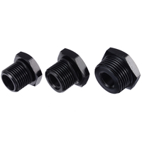 Adaptador de Rosca para Filtro de Aceite Hexagonal de Aluminio Negro 1/2-28 5/8-24 a 3/4-16 13/16-16 3/4NPT, Convertidor de Filtro de Combustible
