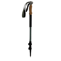 Bâton de randonnée télescopique en aluminium à 3 sections, réglable de 60 à 135 cm, avec verrouillage rapide et sangle rembourrée, vente en gros