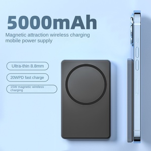 אולטרה דק <span class=keywords><strong>5000Mah</strong></span> סגסוגת אלומיניום סגסוגת אלומיניום בנק חשמל מגנטי 20wpd טעינה מהירה - Product Image 2