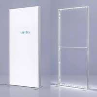 Boîte lumineuse publicitaire portable autoportante en alliage d'aluminium à haute luminosité avec tissu tendu décoratif rectangulaire personnalisé XiaoHe