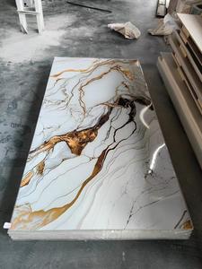 Hiện đại 1220*2440*3mm thân thiện với môi <span class=keywords><strong>UV</strong></span> bảng <span class=keywords><strong>UV</strong></span> Bảng bóng đá cẩm thạch thay thế PVC tấm đá cẩm thạch Tường Nội Thất Bảng điều khiển - Product Image 6