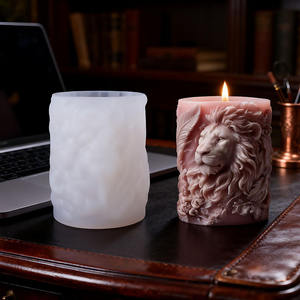 YS Relief Lion King Cylindrique Silicone <span class=keywords><strong>Bougie</strong></span> Moules Animal Gypse Décorations Moulage Moule DIY Aromathérapie <span class=keywords><strong>Bougie</strong></span> Fabrication - Product Image 5