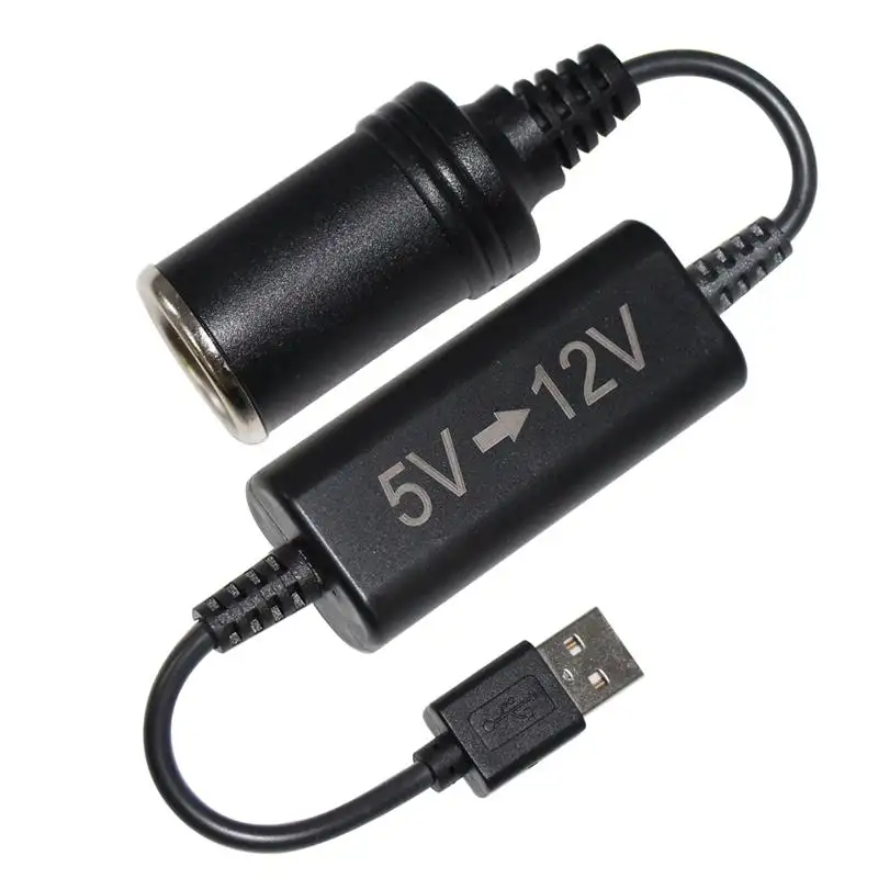 DC-DC Step Up Boost Converter Usb Male 5v To 12v Car Lighter Female Cigarette Socket Power Cable