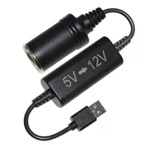 DC-DC Step Up Boost Converter Usb Male 5V Naar 12V Auto Aansteker Vrouwelijke Sigarettenaansteker Power Cable