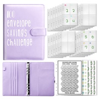 OEM A5 PU 100 Tage Geld umschläge sparen Herausforderung Buch Briefpapier Set für Kinder Geschenk