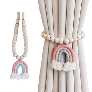Factory Direct Sale foulola Modern Wood & Polyester <b>Curtain</b> Tie -Accessories-Wholesale - Product Image 2