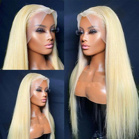 Perruque Lace Front Blonde de 30 Pouces en Cheveux Humains, Perruque Sans Colle HD 13x4 en Cheveux Indiens Bruts, Fournisseur en Gros de Perruques 100% Cheveux Humains Blonds