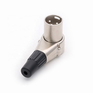 Xlr Right Angle Microphone Cắm Kết Nối 3 Lõi Xlr Nam Cắm + Nữ Ổ Cắm Bộ Màu Bạc - Product Image 2