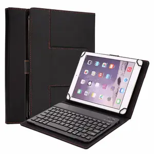 Housse intelligente Bluetooth pour tablette 9 pouces à 10.1 pouces étui magnétique universel en cuir housse de clavier sans fil noir