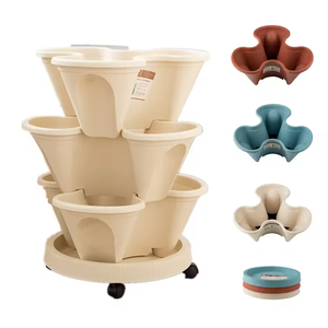 Vertical Mini Honey Pot Plastic Bonsai Resin Tall Outdoor Planters <strong>Vaso</strong> Da <strong>Esterno</strong> for Garden - Product Image 2