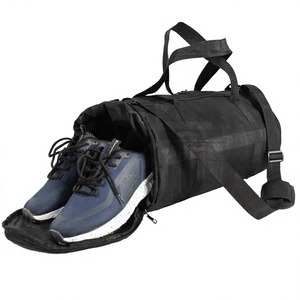 Bolsa de Gimnasio de Lujo Personalizada, Tipo Weekender, de Cordura 600D con Revestimiento de PVC, Impermeable, con Cilindro de Cuero Genuino, para Hombres, Mujeres y Adultos - Product Image 1