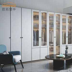 Stile nordico di lusso <span class=keywords><strong>armadio</strong></span> disegni <span class=keywords><strong>armadio</strong></span> in legno Su Misura di disegno semplice <span class=keywords><strong>armadio</strong></span> bianco stile per la <span class=keywords><strong>camera</strong></span> da letto - Product Image 3