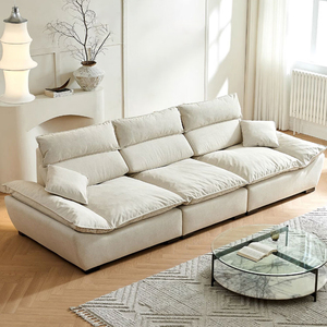 Sofás Modernos de Diseño para el Hogar, Estilo Crema, Respaldo Móvil, Juego de Sofás Populares de Asiento <span class=keywords><strong>Ancho</strong></span>, Sofá de Tres Plazas, Sofás Nube - Product Image 6