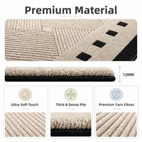 Tapis de chambre à coucher de style américain rétro, tapis d'appoint esthétique personnalisé, antidérapant, résistant à l'usure, insonorisant, en fausse laine douce, tapis OEM