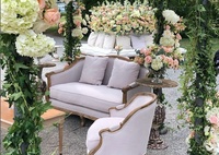 Meubles de salon luxueux et modernes, canapé en tissu lin 2 places, meubles de salon pour mariage