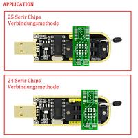 Module programmeur USB CH 341A pour EEPROM Flash BIOS séries 24 25 + pince de test SOIC8 SOP8 pour EEPROM 93CXX / 25CXX / 24CXX