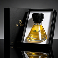 Flacon de parfum de haute qualité 50 ml, flacons de parfum ronds en verre, flacons de parfum ambrés uniques de luxe, flacons de parfum vides de luxe avec emballage