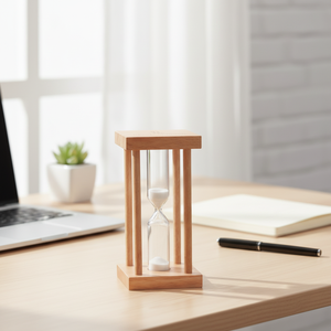 Современные оптовые деревянные песочные часы-таймеры в форме песочных часов, 1/3/5 минут, ручной работы, экологичные, прочные, рекламный подарок - Product Image 1