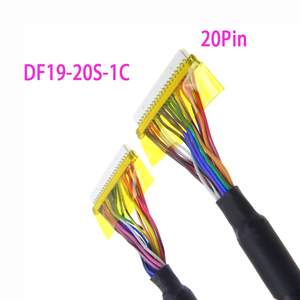 맞춤형 DF19-20S-1C 20P LVDS 와이어 하네스 1.0mm 피치 DF19G-20S-1C LCD 스크린 케이블 어셈블리 - Product Image 1