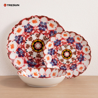 TRESUN Vaisselle en céramique de style marocain personnalisée, vente en gros, assiettes et bols, porcelaine de luxe, ensembles de vaisselle nordiques