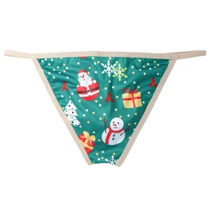 Nuevo diseño de ropa interior navideña para hombre, calzoncillos <span class=keywords><strong>sexis</strong></span>, ropa interior con estampado Digital de Papá Noel, estilo de cintura baja, Tanga Sexy - Product Image 5