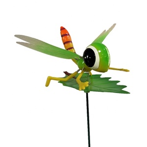 Ingrosso personalizzabile in plastica per libellula palo ornamento da giardino per bambini decorazione primaverile funzionale cortile fiore casa bordatura - Product Image 2