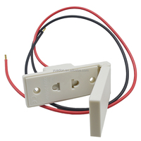 Prise murale de salle de bain avec miroir de maquillage et prise de rasage – Standard européen et américain, étanche IP44, réutilisable, port USB Type-C, 2 prises CA