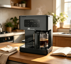 Anbolife, fabricant OEM, cafetière à filtre double fonction 12 tasses <span class=keywords><strong>et</strong></span> machine à dosettes K-Cup, programmable 1,8 L avec carafe en verre - Product Image 3