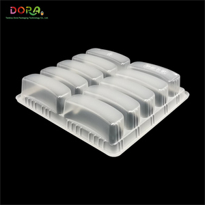 Nampan makanan plastik kecil dengan Logo kustom dengan 10 kompartemen untuk kue makanan penutup kue roti PP bahan Blister diproses - Product Image 3