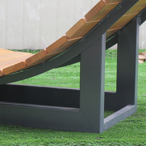 Usine en gros Urban extérieur hôtel Chaise en bois salon piscine côté teck fabricant de chaises longues en bois - Product Image 4