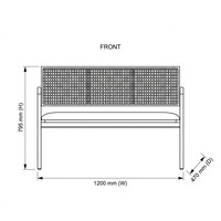 Chaise de salle à manger moderne et confortable en rotin tressé, avec cadre métallique et assise rembourrée en PP, pour intérieur, appartement, maison, bar - Fournisseur OEM personnalisé