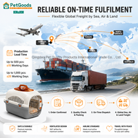 Cage de transport portable et durable pour animaux de compagnie avec fenêtre, en PP ventilé, pour l'extérieur, toutes saisons, compatible FBA