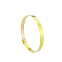 Collier de serrage robuste jaune en acier inoxydable et acier au carbone, réglable avec boulon fendu, pour raccordement de tuyaux
