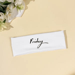 Diadema Elástica Estilo Europeo Americano Vintage con Estampado de Letras para Deportes, Yoga, Bodas y Otras Ocasiones - Diadema Creativa y Moderna - Product Image 6