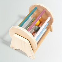 Tambour textile en bois à rotation fluide à 360°, jouet sensoriel sûr, taille personnalisable, Montessori, éducation précoce, jeu d'intérieur