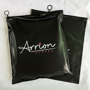 Eco Friendly Black Pvc Slider Frosted Ziplock Plastic Zipper Bag For Clothes Durable Jeans/Dress/Coat Pouch Packaging Bag