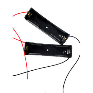 Portabatterie Singolo Formato AA UM-3 in Plastica Nera e Metallo, Custodia per Componenti Elettronici 1.5V con Cavo per Ricarica Batterie - Product Image 5