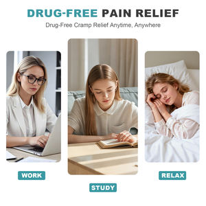 Almohadillas de Electrodos Reutilizables para Alivio del Dolor Menstrual, Calentador de Abdomen Recargable Tipo C, Unidad TENS - Product Image 3