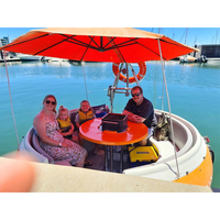 Bateau de restauration flottant CE, bateau barbecue électrique en forme de donut, équipement de divertissement aquatique pour attraction touristique lacustre
