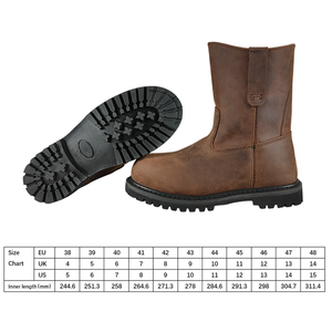 รองเท้าหนังวัวสำหรับผู้ชายรองเท้าเซฟตี้สำหรับทำงานในสนามผลิตจากเหล็ก - Product Image 3