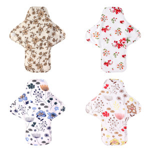 Serviettes hygiéniques lavables et réutilisables en coton biologique, protection contre les fuites, ailes respirantes, serviettes hygiéniques pour flux abondant, femmes, 17*20cm, toute la journée - Product Image 2
