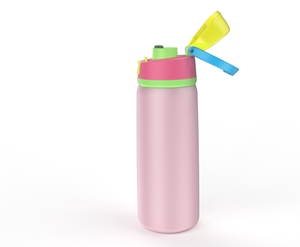 STEEL 2024 Owalo Thermos en acier inoxydable à double paroi sans BPA, isolé sous vide, tasse pour boisson froide <span class=keywords><strong>avec</strong></span> poignée, <span class=keywords><strong>bec</strong></span> <span class=keywords><strong>verseur</strong></span>, couvercle sirotant - Product Image 4