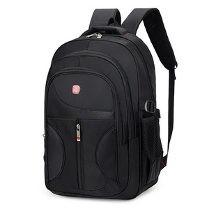 Men's Business <b>Backpack</b> <b>Large</b> Capacity 36-55L Laptop Bag For Travel And Commute Solid Color Black - Product Image 1