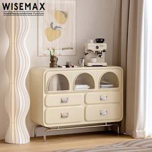 WISEMAX Modern Bedroom Storage Sidboard <strong>Cabinet</strong> with Glass Stainless Steel Living Room <strong>Cabinet</strong> for <strong>Drinks</strong> <strong>Display</strong> bar <strong>Cabinet</strong> - Product Image 2