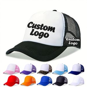 Casquettes de baseball personnalisées brodées avec logo pour hommes et femmes, style trucker, perforées, à 5 panneaux, pour le sport et le golf, avec fermeture snapback, vente en gros - Product Image 1