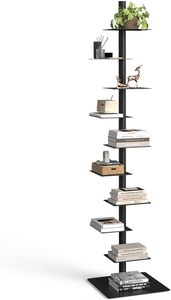 Estantería Metálica Nidouillet de 9 Niveles, Ajustable, Vertical, Tipo <span class=keywords><strong>Torre</strong></span>, para Libros, Estantería Alta y Estrecha, Ahorra Espacio, Resistente - Product Image 3