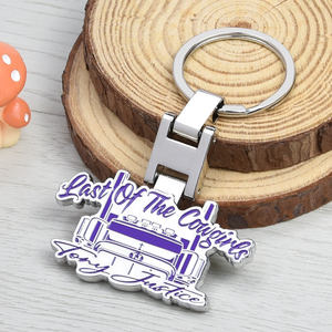 سلسلة مفاتيح معدنية عالية الجودة ومتينة على شكل حرف H مع شعار مخصص وطلاء المينا الناعم والصلب المتقدم - Product Image 4