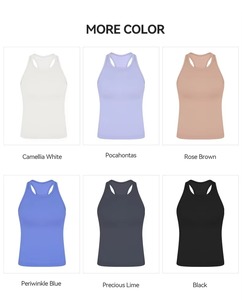 Nuevo Sujetador Deportivo para Mujer, Cuello Redondo, Anti-Brillo, con Relleno en el Pecho, Alta Elasticidad, Espalda en <span class=keywords><strong>U</strong></span>, Talla Única, Satinado, para Deportes, Running, Yoga - Product Image 6