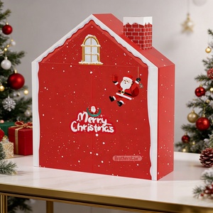 Boîte Cadeau de Noël 2026 Deluxe pour Truffes et Bonbons, Calendrier de l'Avent Réutilisable à <span class=keywords><strong>Double</strong></span> Porte pour Chocolats avec Logo Personnalisé - Product Image 2